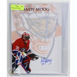MONTREAL CANADIENS ANDY MOOG SIGNED 10X14 PHOTO
