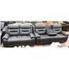 Image 1 : NEW MONROE BLACK GENUINE LEATHER RECLINING