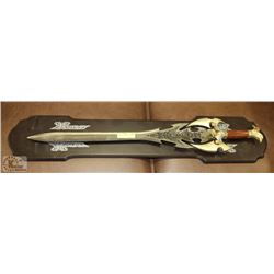 LONG SWORD AND WALL PLAQUE