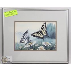 FRAMED, SIGNED SUE COLEMAN PRINT 'THE BUTTERFLY