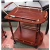 Image 1 : WOOD SERVING CART, 25"X17"X30"