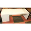 Image 1 : GLOSSY WHITE COFFEE TABLE, 16.5"X47"X15.5".