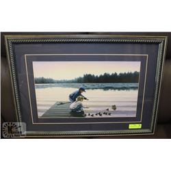 WOOD FRAMED/MATTED - "SHARING A