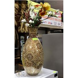MOSAIC VASE WITH ARTIFICIAL PLANTS