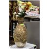 Image 1 : MOSAIC VASE WITH ARTIFICIAL PLANTS
