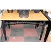 Image 1 : WOOD TABLE WITH METAL LEGS, 30"X48"X29.5".