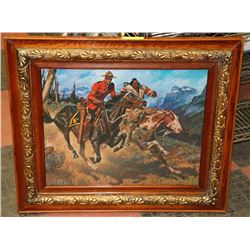 FRAMED ANTIQUE A. FRISERG T.N.P. CO PICTURE.