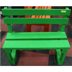 GREEN GARDEN BENCH 35" X 15" 32"