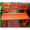 Image 1 : ORANGE GARDEN BENCH 17" X 37" X 32"