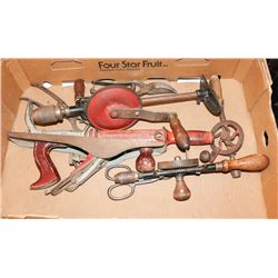 ANTIQUE DRILLS & ASSORTED TOOLS
