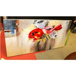 LARGE CANVAS FLORAL WALL ART