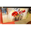 Image 1 : LARGE CANVAS FLORAL WALL ART