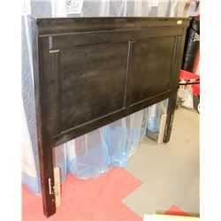 DARK BROWN WOOD QUEEN HEAD BOARD