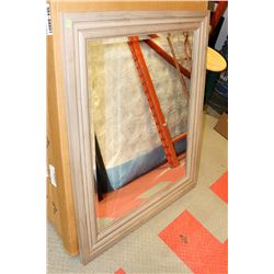 NEW GREY WOOD TONE FRAMED MIRROR