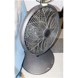 BLACK 3-SPEED FLOOR FAN, ADJUSTABLE