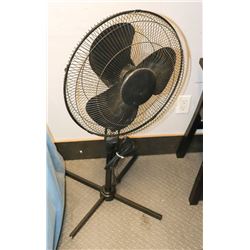 BLACK 3-SPEED FLOOR FAN - SWIVEL, TILT,