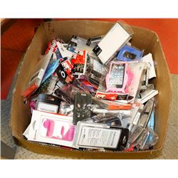 LARGE BOX OF CELL PHONE CASES