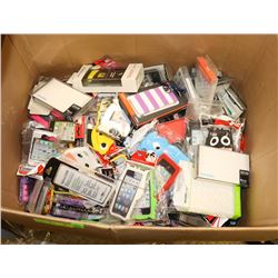 BOX OF PHONE CASES, IPHONE AND ANDROID