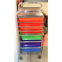 7 DRAWER WHEELED STORAGE CART