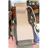Image 1 : FOLD-AWAY DECK LOUNGER, BLACK METAL