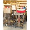 Image 1 : LOT OF 4 CLEANING CARTS WITH CONTENTS