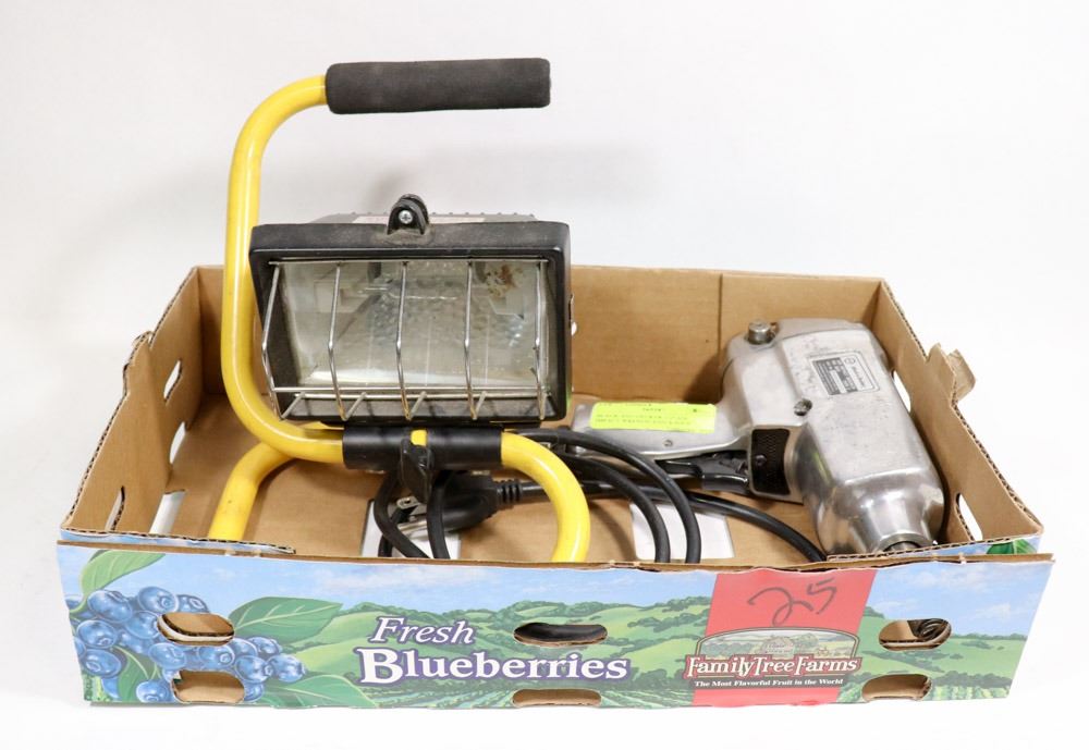 BLACK AND DECKER 1/2" AIR IMPACT WRENCH AND A SHOP