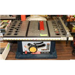RYOBI 10 INCH TABLE SAW, 13 AMP, 4,800 RPM,
