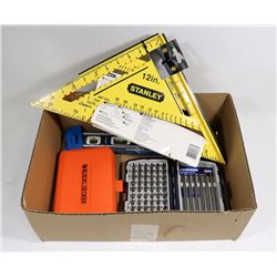 BOX W/NEW  TOOLS INCL. STANLEY