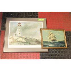 LOT OF 2 OCEAN/COAST ARTWORK