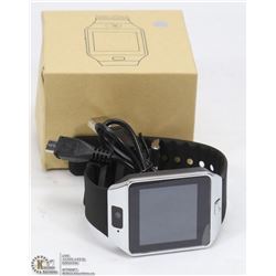 NEW BLK/SS BLUETOOTH SMARTWATCH WITH CAMERA