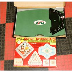 VINTAGE KENNER SUPER SPIROGRAPH AND PUZZLE TABLE