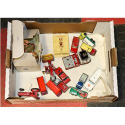 FLAT OF VINTAGE COLLETIBLES- LESNEY, MATCHBOX CARS