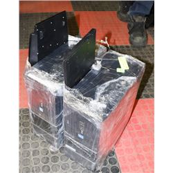 2 LG COMPUTER TOWERS WITH KEYBOARD.
