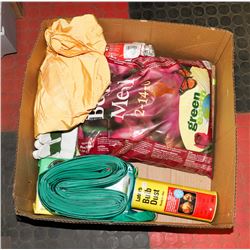 LARGE BOX OF NEW GARDENING SUPPLIES INCL.
