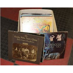 GREAT BOX OF OLD LPS MOSTLY ROCK INCL DOORS