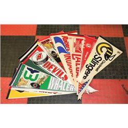LOT OF VINATGE SPORTS PENNANTS, WHA, NHL