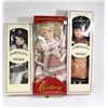Image 1 : 3 PORCELAIN DOLLS IN PACKAGE