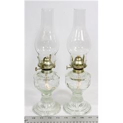 TWO MATCHING UNUSED OIL LANTERNS