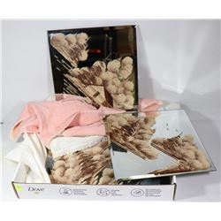 LOT OF 3 MIRRORS, DECORATIVE HAND PAINTED