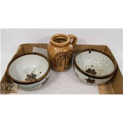 LOT OF 3 MEXICAN POTTERY