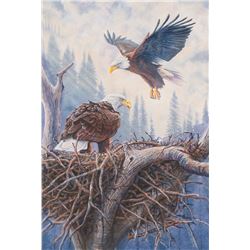 BLACKWELL WILDLIFE: "Building for the Future" - Acrylic on Canvas by Peter Blackwell