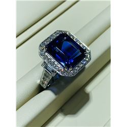 BARANOF JEWELERS: Stunning 10.50 Carat Tanzanite Ring with Brilliant White Diamonds