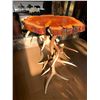 Image 2 : ANTLER HIGH TOP BAR TABLE W/TURQUOISE INLAY AND WSF LOGO