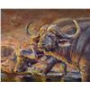 Image 1 : WILDLIFE CONSERVATION ARTIST VICKIE McMILLAN-HAYES "Black Danger" Original Painting