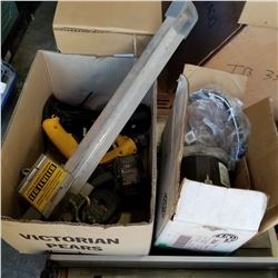 2 BOXES OF ELECTRICAL MOTOR AND CORDLESS BATTERIES