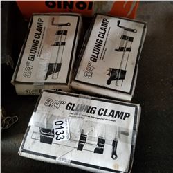 THREE 3.4 INCH GLUING CLAMPS