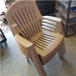 4 STACKING PATIO CHAIRS