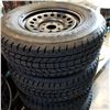 Image 3 : SET OF 4 FIRESTONE 265/70 R17 TIRES WINTER FORCE LT ON 6 BOLT RIMS