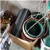 Image 2 : LARGE LOT OF HANGING BASKET PLANTERS, TRAYS, AND WATERING CANS