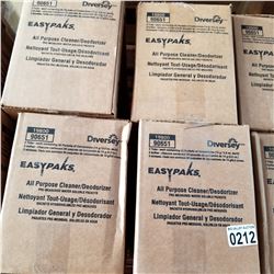 4 BOXES OF EASY PACKS ALL PURPOSE CLEANER PRE MEASURED WATER SOLUBLE PACKETS RETAIL $53 PER BOX